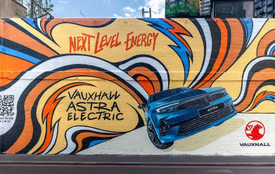 London and Manchester murals celebrate the launch of  Vauxhall Astra Electric